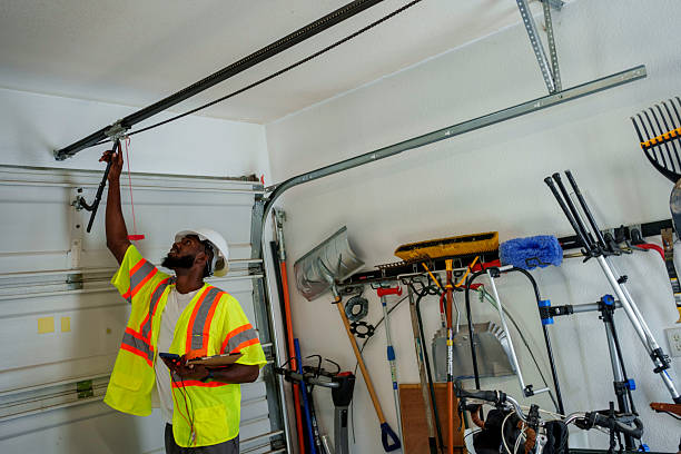 Professional Garage Door Installation technician working in Sheldon, IL